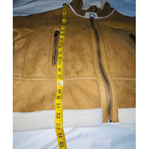 Universal Thread Sherpa Lined Faux Suede Bomber Jacket - Women's Size XXL - Picture 8 of 10